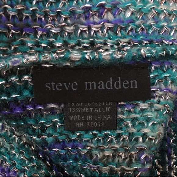 STEVE MADDEN Infinity Scarf Chunky Knit Metallic Sparkle Cozy Warm Multicolor - Picture 6 of 13